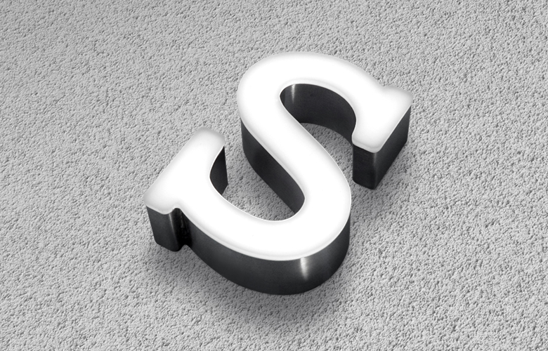 グウ チャンネル文字 200角 「S」 グウ チャンネル文字 200角 「S」 グウ チャンネル文字 200角 「S