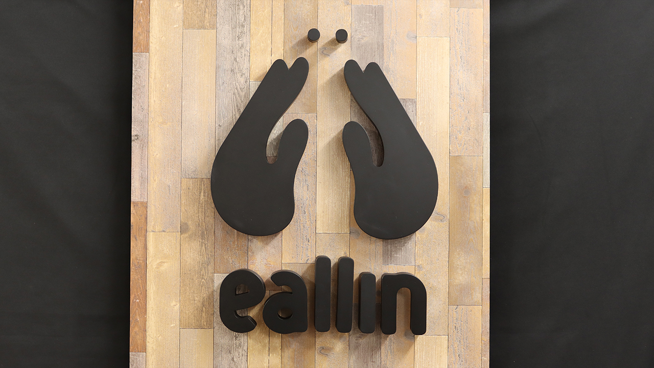 チャンネル文字 後面発光 eallin 消灯時