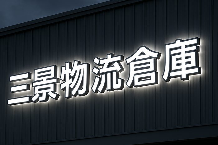 工場・物流倉庫におすすめの大型チャンネル文字