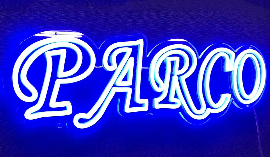 LEDネオンサイン製作（ネオン看板製作）のご紹介　英字PARCO
