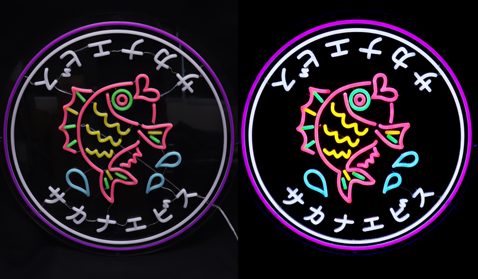 LEDネオンサイン看板製作のご紹介　キュートなイラストが印象に残る♪ アイコン型ネオン。