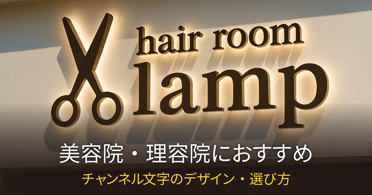 美容室・理容室の看板におすすめ！LEDチャンネル文字のデザインの選び方