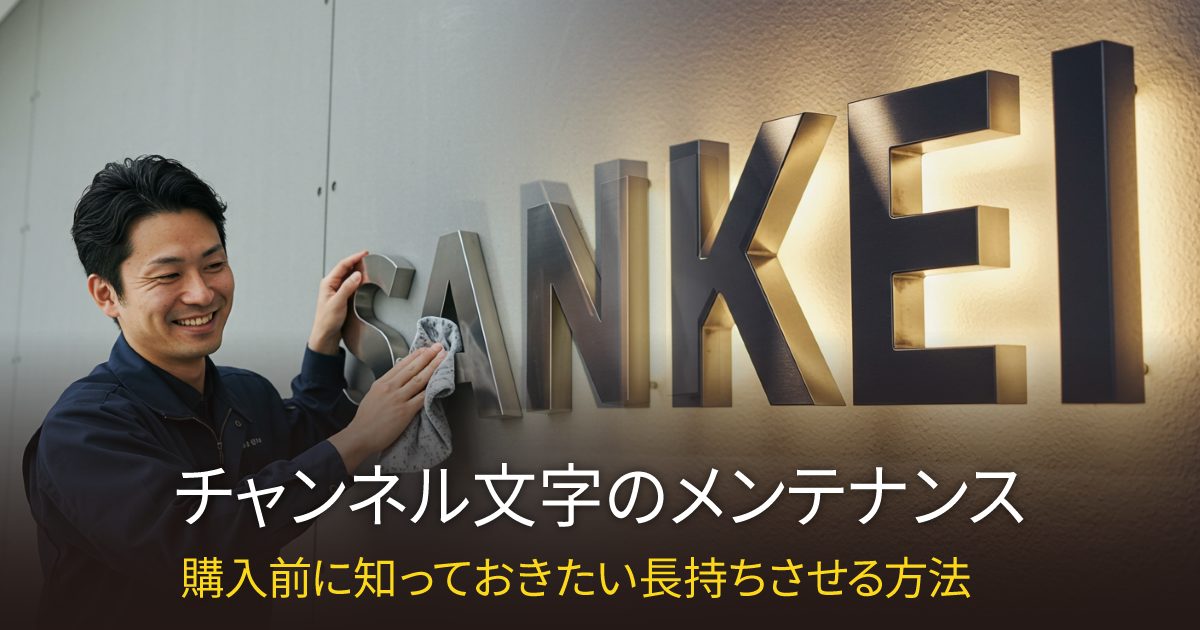 LEDチャンネル文字看板を買う前に知っておきたいメンテナンス方法