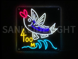 LEDネオンサイン｜ネオン看板のオーダー・製作事例（400M/イラスト/カラフル）
