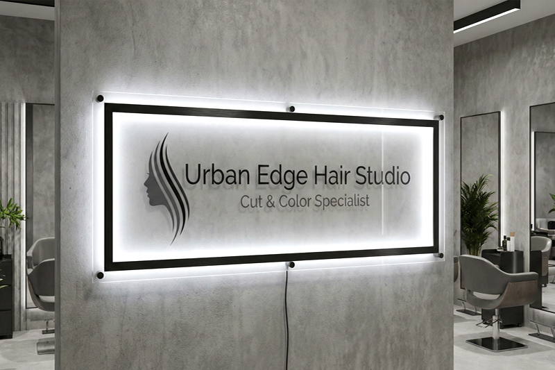 LEDバックライトネオン　設置イメージ（オフィス・スタジオ）