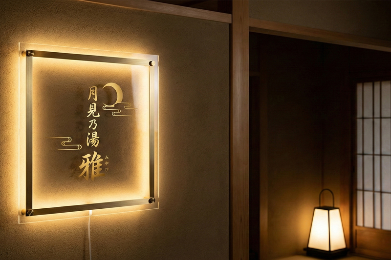 LEDバックライトネオン　設置イメージ（旅館）
