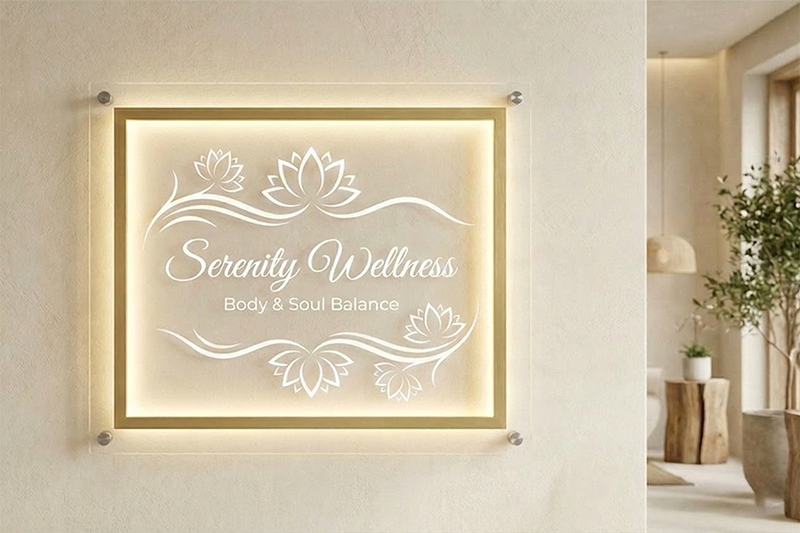 LEDバックライトネオン　設置イメージ（エステ・サロン）