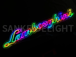 LEDネオンサイン｜ネオン看板のオーダー・製作事例（lamborghini/英字/rgb）